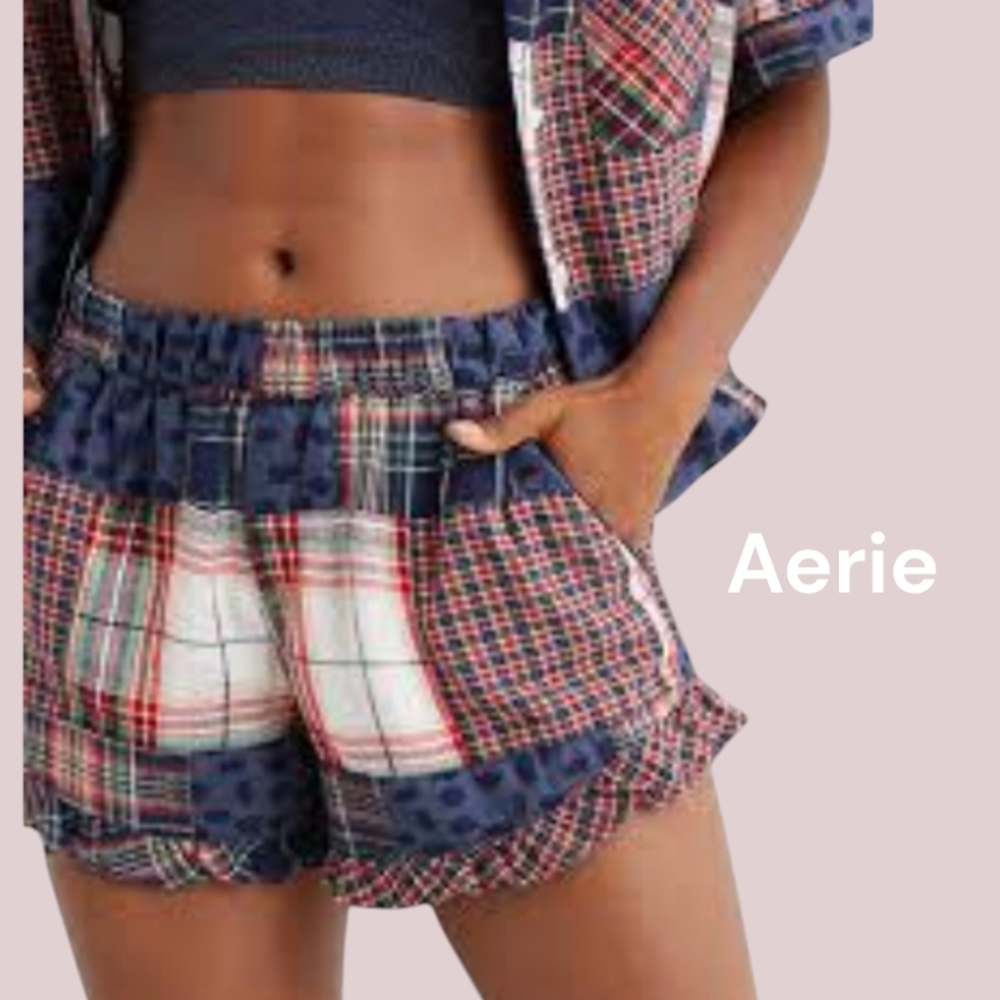 NWT Aerie Flannel Boxers sz large